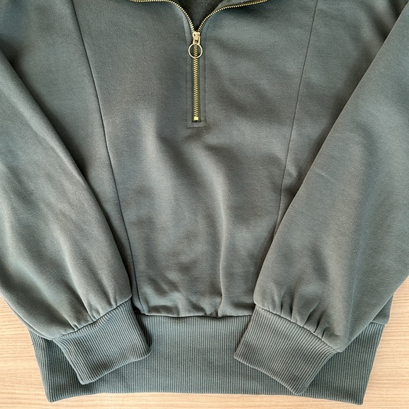 A New Day Teal Quarter Zip Sweatshirt Small - Picture 6 of 14